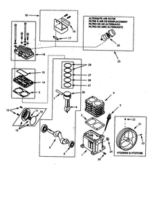 Filter Diagram and Parts List for VT6333  Campbell Hausfeld Compressor
